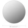 Frameless Round Mirror 30 cm - Elegant Glass Wall Decor