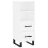 Stylish Highboard White 34.5x34x180 cm | Hipomarket