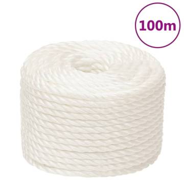 Work Rope White 14 mm 100 m - Durable Polypropylene Rope