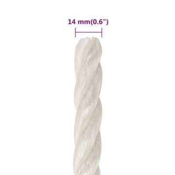 Work Rope White 14 mm 100 m - Durable Polypropylene Rope