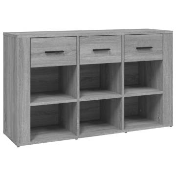 Elegant Grey Sonoma Sideboard | 100x30x59.5 cm Engineered Wood