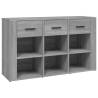 Elegant Grey Sonoma Sideboard | 100x30x59.5 cm Engineered Wood