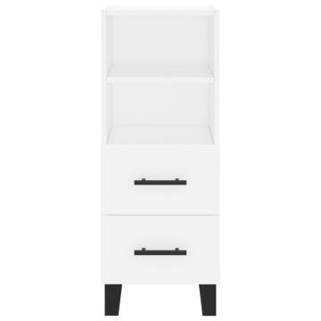 Stylish Highboard White 34.5x34x180 cm | Hipomarket