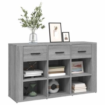 Elegant Grey Sonoma Sideboard | 100x30x59.5 cm Engineered Wood