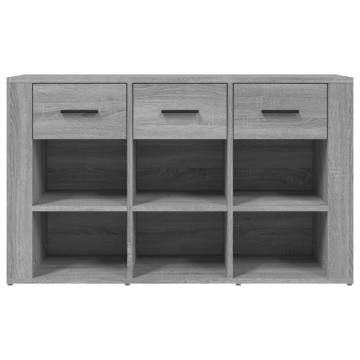 Elegant Grey Sonoma Sideboard | 100x30x59.5 cm Engineered Wood