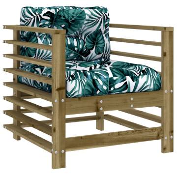 Garden Chairs with Cushions - Stylish Pine Wood Set