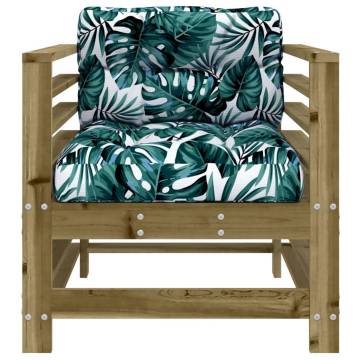 Garden Chairs with Cushions - Stylish Pine Wood Set