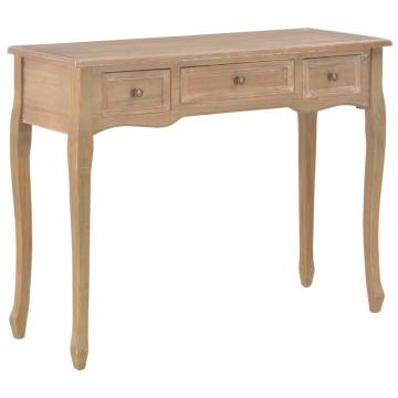 Dressing Console Table with 3 Drawers - Brown | Hipo Market