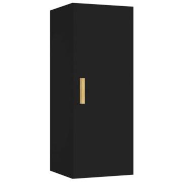 Wall Cabinet Black 34.5x34x90 cm | Stylish Storage Solution