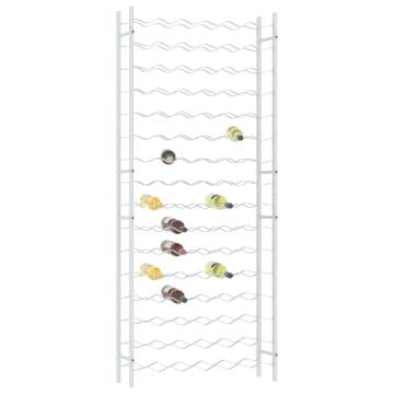 Wine Rack for 96 Bottles - Modern White Metal Storage