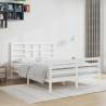 Bed Frame White Solid Wood 120x200 cm Colour white Size 120 x 200 cm 