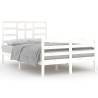 Elegant White Solid Wood Bed Frame 120x200 cm | HipoMarket