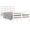 Elegant White Solid Wood Bed Frame 120x200 cm | HipoMarket