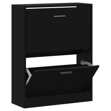 Shoe Cabinet Black 63x24x81 cm - Stylish Storage Solution