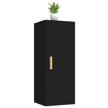 Wall Cabinet Black 34.5x34x90 cm | Stylish Storage Solution