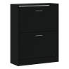 Shoe Cabinet Black 63x24x81 cm - Stylish Storage Solution