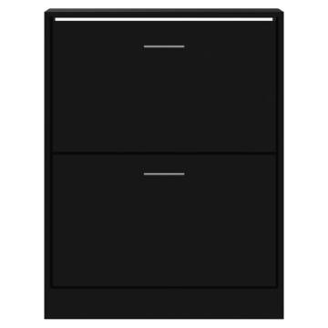 Shoe Cabinet Black 63x24x81 cm - Stylish Storage Solution