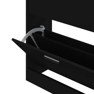 Shoe Cabinet Black 63x24x81 cm - Stylish Storage Solution