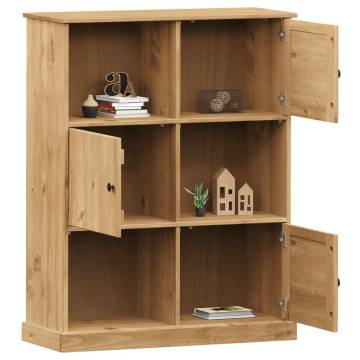 Bookcase VIGO 90x35x114.5 cm - Rustic Solid Wood Pine