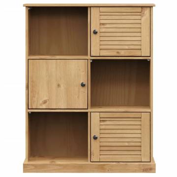 Bookcase VIGO 90x35x114.5 cm - Rustic Solid Wood Pine