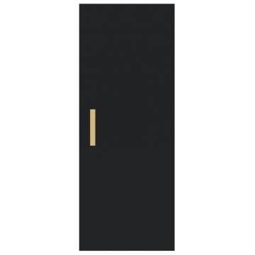 Wall Cabinet Black 34.5x34x90 cm | Stylish Storage Solution