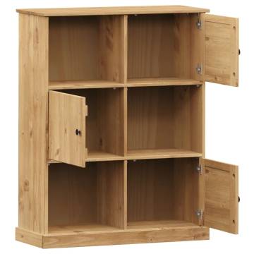 Bookcase VIGO 90x35x114.5 cm - Rustic Solid Wood Pine