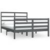 Grey Solid Wood Pine Bed Frame 140x190 cm - Stylish & Sturdy