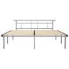 Elegant Grey Metal Bed Frame 200x200 cm | HipoMarket