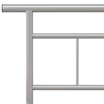 Elegant Grey Metal Bed Frame 200x200 cm | HipoMarket