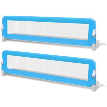 Toddler Safety Bed Rail - 2 pcs Blue 150x42 cm | HiPo Market