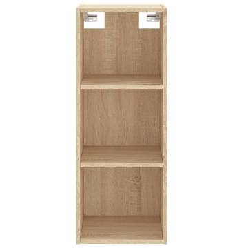 Stylish Highboard Sonoma Oak - 34.5x34x180 cm Engineered Wood