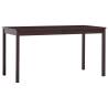 7 Piece Dark Brown Pinewood Dining Set - Elegant & Minimalist