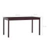 7 Piece Dark Brown Pinewood Dining Set - Elegant & Minimalist