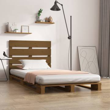 Honey Brown Solid Wood Bed Frame 100x200 cm | HipoMarket