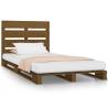 Honey Brown Solid Wood Bed Frame 100x200 cm | HipoMarket