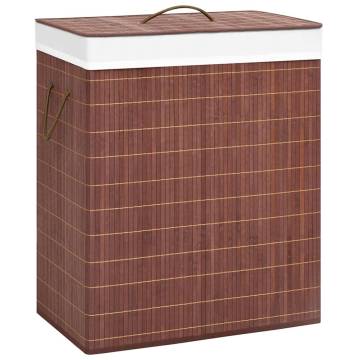 Bamboo Laundry Basket Brown 100L - Stylish & Functional Storage