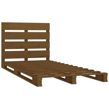 Honey Brown Solid Wood Bed Frame 100x200 cm | HipoMarket