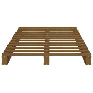 Honey Brown Solid Wood Bed Frame 100x200 cm | HipoMarket