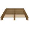 Honey Brown Solid Wood Bed Frame 100x200 cm | HipoMarket