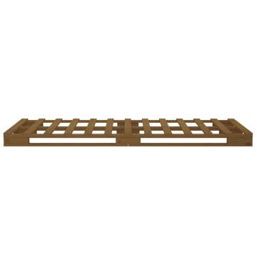 Honey Brown Solid Wood Bed Frame 100x200 cm | HipoMarket