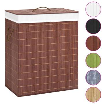 Bamboo Laundry Basket Brown 100L - Stylish & Functional Storage