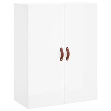 Elegant Highboard High Gloss White - 69.5x34x180 cm