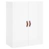 Elegant Highboard High Gloss White - 69.5x34x180 cm