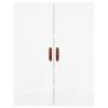 Elegant Highboard High Gloss White - 69.5x34x180 cm