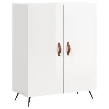 Elegant Highboard High Gloss White - 69.5x34x180 cm