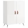 Elegant Highboard High Gloss White - 69.5x34x180 cm