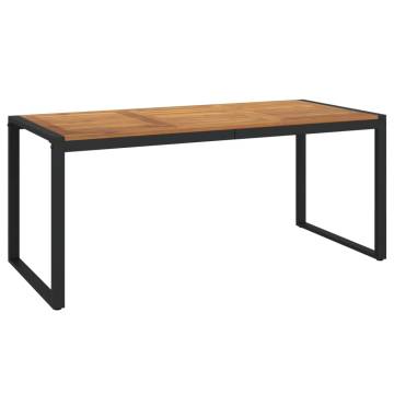 Garden Table with U-shaped Legs - Solid Acacia Wood 180x90 cm