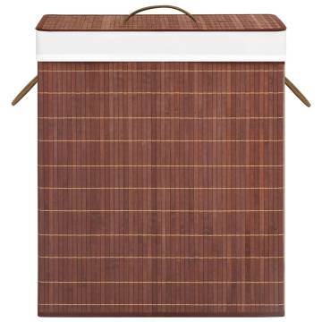 Bamboo Laundry Basket Brown 100L - Stylish & Functional Storage