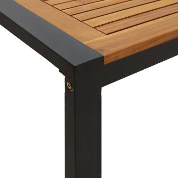 Garden Table with U-shaped Legs - Solid Acacia Wood 180x90 cm