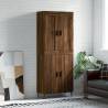 Highboard Brown Oak 69.5x34x180 cm Engineered Wood Colour brown oak Quantity in Package 1 Model 2 doors 